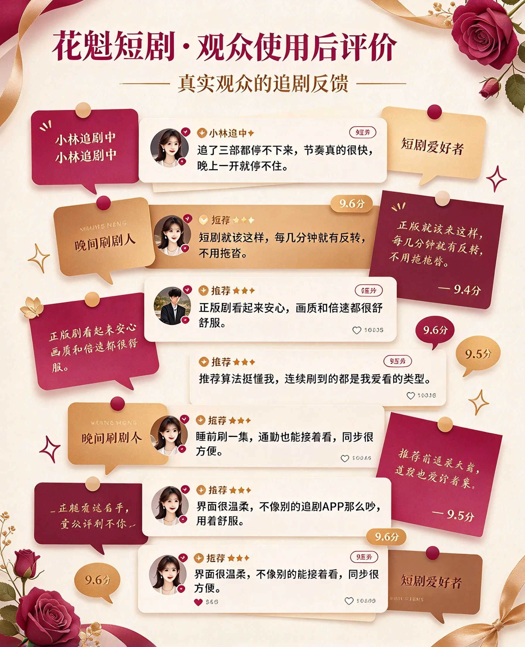 花魁短剧用户口碑主视觉